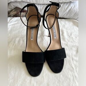 Manolo Blahnik black strappy heels Size 40